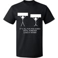 thumbnail image 1 of Unisex T-Shirt, It's All Fun And Games, Slim Fit, Short Sleeve Sweater - Dark Heather Large, 1 of 2