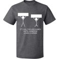 thumbnail image 1 of Unisex T-Shirt, It's All Fun And Games, Slim Fit, Short Sleeve Sweater - Graphite Heather Medium, 1 of 2