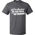 thumbnail image 1 of Unisex T-Shirt, Just Pretended, Slim Fit, Short Sleeve Sweater - Graphite Heather Small, 1 of 2