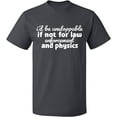 thumbnail image 1 of Unisex T-Shirt, Law Enforcement And Physics, Slim Fit, Short Sleeve Sweater - Charcoal X-Large, 1 of 2