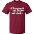 thumbnail image 1 of Unisex T-Shirt, Law Enforcement And Physics, Slim Fit, Short Sleeve Sweater - Maroon Medium, 1 of 2