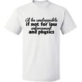 thumbnail image 1 of Unisex T-Shirt, Law Enforcement And Physics, Slim Fit, Short Sleeve Sweater - White Large, 1 of 2