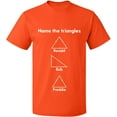 thumbnail image 1 of Unisex T-Shirt, Name The Triangle Ronald, Slim Fit, Short Sleeve Sweater - Orange 3X-Large, 1 of 2