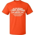 thumbnail image 1 of Unisex T-Shirt, On The Outside I May Appear, Slim Fit, Short Sleeve Sweater - Orange Small, 1 of 2