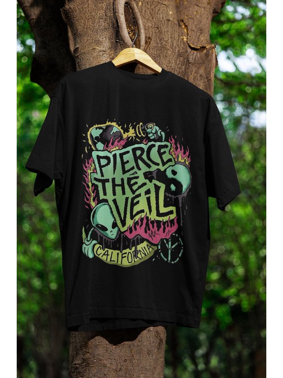 Unisex T-Shirt Pierce The Veil, Sweatshirt Pierce The Veil, Hoodie Pierce The Veil Tour 2025,Black Color,Size M
