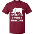 thumbnail image 1 of Unisex T-Shirt, Save The Chubby Unicorn, Slim Fit, Short Sleeve Sweater - Navy Blue Medium, 1 of 2