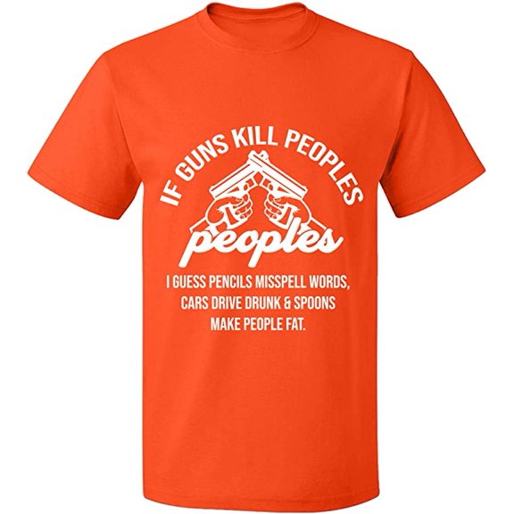 Unisex T-Shirt Slim Fit Short Sleeve Sweater - Orange 3X-Large