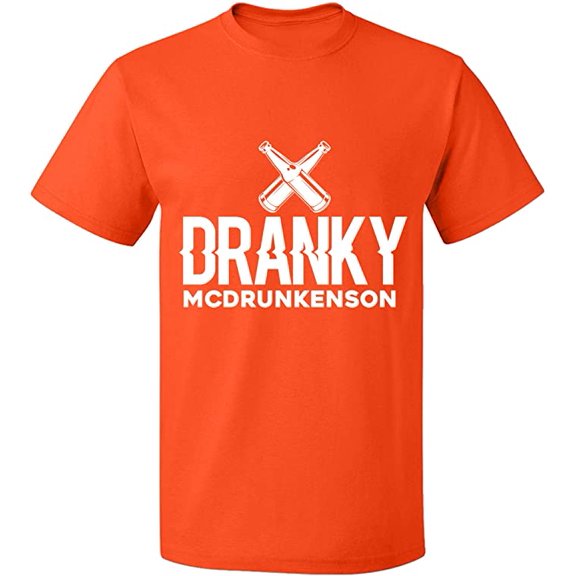 Unisex T-Shirt Slim Fit Short Sleeve Sweater - Orange 3X-Large