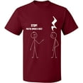 thumbnail image 1 of Unisex T-Shirt, Stop You're Under a Rest, Slim Fit, Short Sleeve Sweater - Cardinal Red Large, 1 of 2