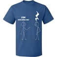 thumbnail image 1 of Unisex T-Shirt, Stop You're Under a Rest, Slim Fit, Short Sleeve Sweater - Indigo Blue Large, 1 of 2