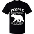 thumbnail image 1 of Unisex T-Shirt, The Bear World, Slim Fit, Short Sleeve Sweater - Black Small, 1 of 2