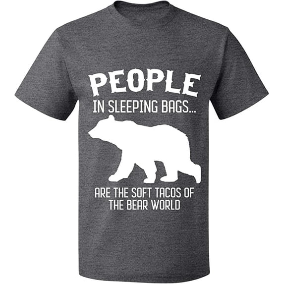 Unisex T-Shirt, The Bear World, Slim Fit, Short Sleeve Sweater - Graphite Heather 3X-Large