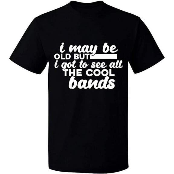 Unisex T-Shirt, The Cool Bands, Slim Fit, Short Sleeve Sweater - Black Small