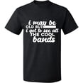 thumbnail image 1 of Unisex T-Shirt, The Cool Bands, Slim Fit, Short Sleeve Sweater - Dark Heather Small, 1 of 2