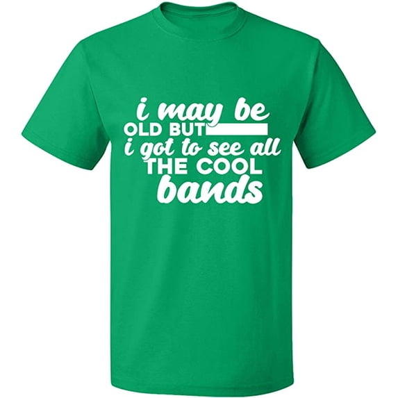 Unisex T-Shirt, The Cool Bands, Slim Fit, Short Sleeve Sweater - Irish Green X-Large