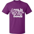 thumbnail image 1 of Unisex T-Shirt, The Cool Bands, Slim Fit, Short Sleeve Sweater - Purple Large, 1 of 2