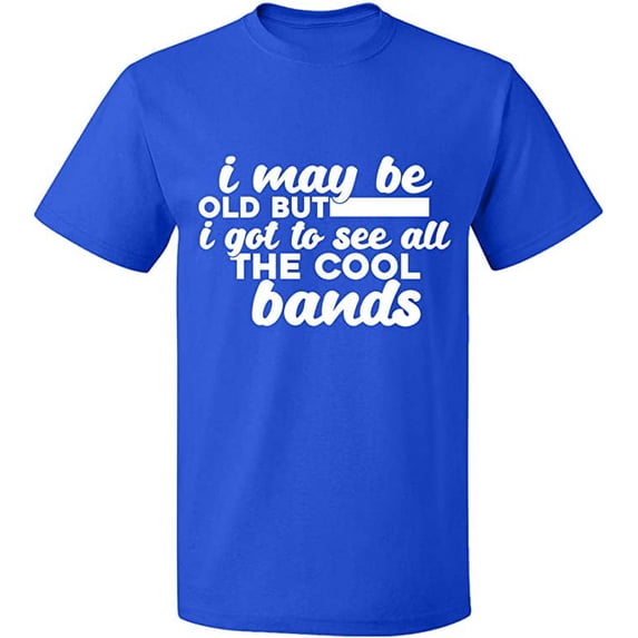 Unisex T-Shirt, The Cool Bands, Slim Fit, Short Sleeve Sweater - Royal Blue 2X-Large