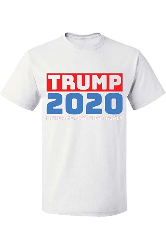Unisex T-Shirt, Trump 2020, Slim Fit, Short Sleeve Sweater - White Large