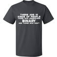 thumbnail image 1 of Unisex T-Shirt, Understand Binary Math, Slim Fit, Short Sleeve Sweater - Charcoal Large, 1 of 2