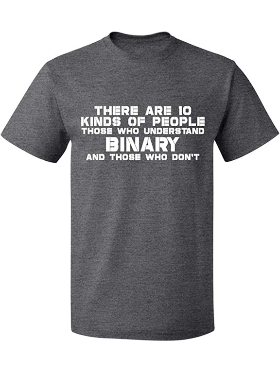 Unisex T-Shirt, Understand Binary Math, Slim Fit, Short Sleeve Sweater - Graphite Heather Small
