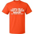 thumbnail image 1 of Unisex T-Shirt, Understand Binary Math, Slim Fit, Short Sleeve Sweater - Orange 3X-Large, 1 of 2