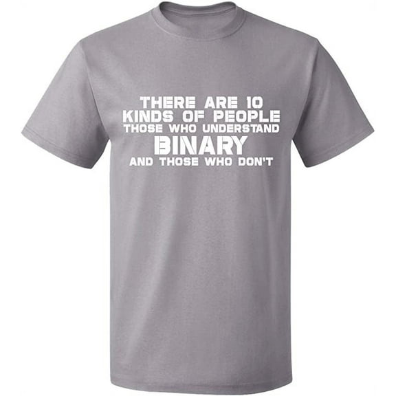 Unisex T-Shirt, Understand Binary Math, Slim Fit, Short Sleeve Sweater - Sport Grey Medium
