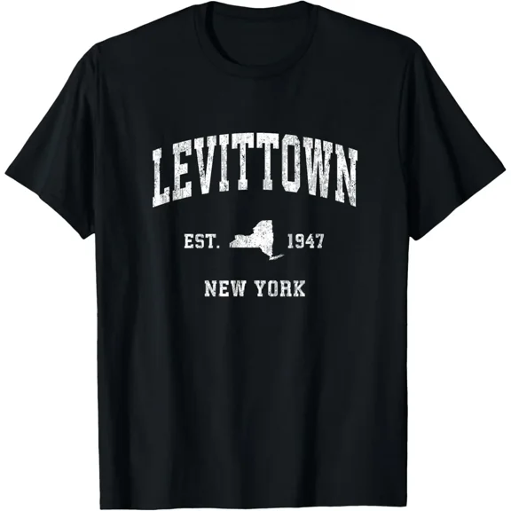 Unisex T-Shirt Vintage Levittown New York Athletic Sports Graphic Tee
