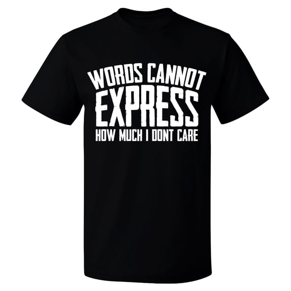 Unisex T-Shirt, Woros Cannot Express, Slim Fit, Short Sleeve Sweater - Black Small