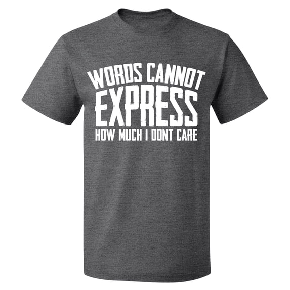 Unisex T-Shirt, Woros Cannot Express, Slim Fit, Short Sleeve Sweater - Graphite Heather Large