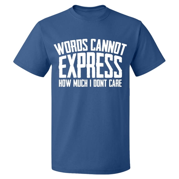 Unisex T-Shirt, Woros Cannot Express, Slim Fit, Short Sleeve Sweater - Indigo Blue X-Large
