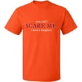 thumbnail image 1 of Unisex T-Shirt, You Can't Scare Me, Slim Fit, Short Sleeve Sweater - Orange Small, 1 of 2