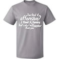 thumbnail image 1 of Unisex T-Shirt, You Find It Offensive?, Slim Fit, Short Sleeve Sweater - Sport Grey 3X-Large, 1 of 2