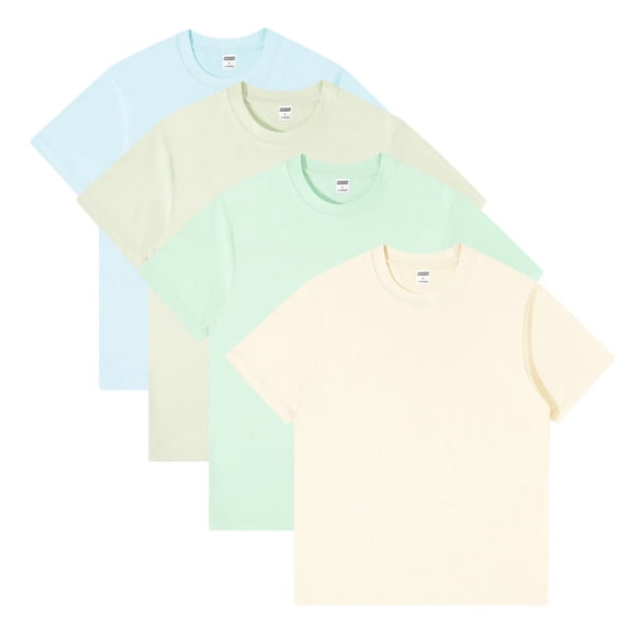 Unisex T-Shirt for Men Women 4 Pack Summer Tops Short Sleeve Beach Vacation Clothes Casual T Shirts