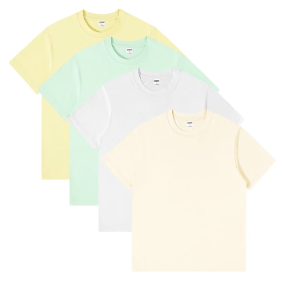 Unisex T-Shirt for Men Women 4 Pack Summer Tops Short Sleeve Beach Vacation Clothes Casual T Shirts