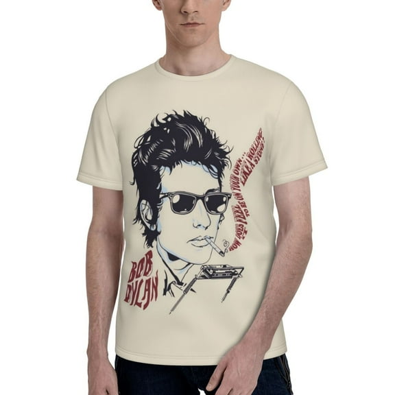 Unisex T-Shirts BOB DYLAN-6 Short Sleeve Crew Neck T Shirts Tee Tops For Men 3XL