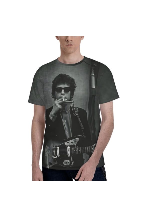 Unisex T-Shirts BOB DYLAN-8 Short Sleeve Crew Neck T Shirts Tee Tops For Men L