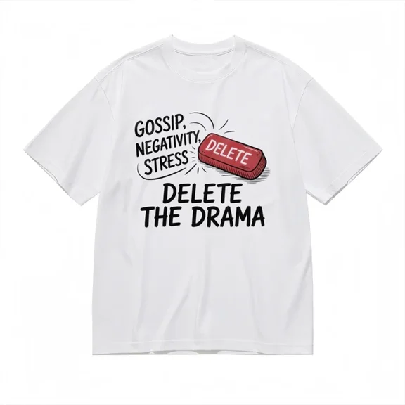 Unisex T-shirt Negativity Block Graphic White Tops Usa