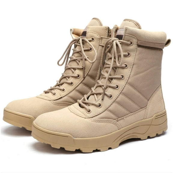 Unisex Tactical Combat Boots for Training, Outdoor Camping, Hiking - Durable, Wear - Resistant Rubber Sole, Available in Sand and Black Colors