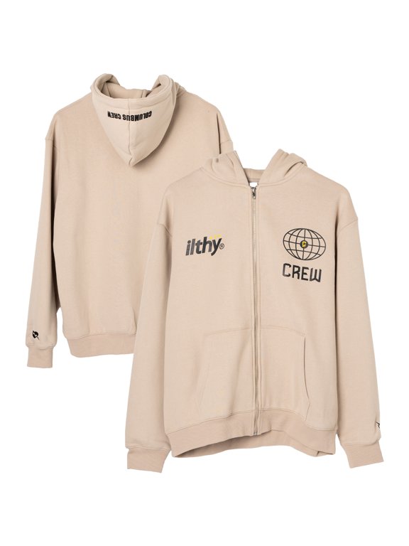 Unisex Tan ILTHY x Columbus Crew Full-Zip Hoodie
