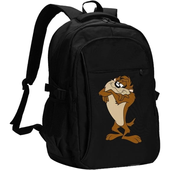 Unisex Tasmanian Devil Large Capacity Casual Busienss USB Charging Port Travel Backpack Schoolbag Bookbags Rucksack Gifts-5