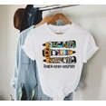 thumbnail image 1 of Unisex Teach Love Inspire Pencil Teacher T-Shirt Cotton Graphic Tee-All Size S-5Xl, 1 of 4