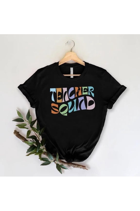 Unisex Teacher Squad Team Appreciation School T-Shirt Cotton Graphic Tee-All Size S-5Xl