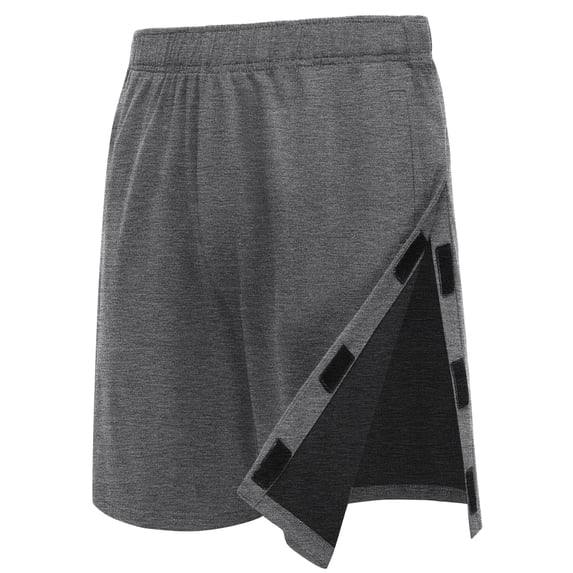 Unisex Tear Away Shorts 9" Snap On Athletic Shorts Cotton Post Knee Hip Surgery Recovery Lounge Short with Pockets