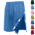 thumbnail image 1 of Unisex Tear Away Shorts Snap On Athletic Shorts Cotton Post Knee Hip Surgery Recovery Lounge Short with Pockets Blue L, 1 of 7
