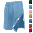 thumbnail image 1 of Unisex Tear Away Shorts Snap On Athletic Shorts Cotton Post Knee Hip Surgery Recovery Lounge Short with Pockets Sky Blue S, 1 of 7