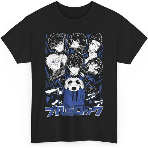 Unisex Tee Blue Lock T-Shirt Yoichi Isagi Anime Blue Lock T-Shirt Short Sleeved T Shirt tee