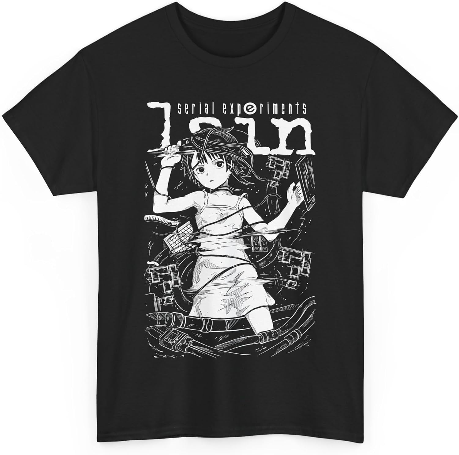 Unisex Tee, Serial Experiments Lain T Shirt, Science Fiction Anime 