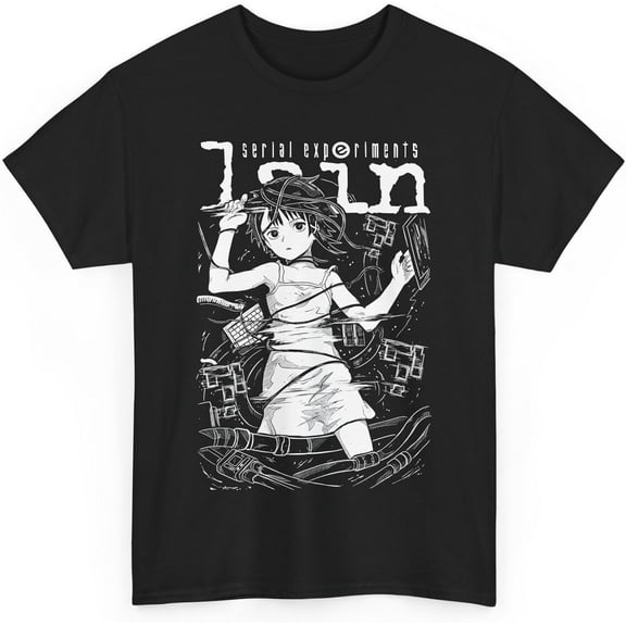 Unisex Tee, Serial Experiments Lain T Shirt, Science Fiction Anime Anime Shirt, Anime Gift, Cyberpunk, Lain