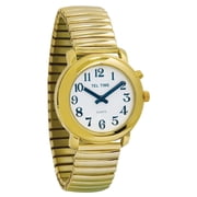 Unisex Tel-Time Talking Watch - One Button - Gold-Tone