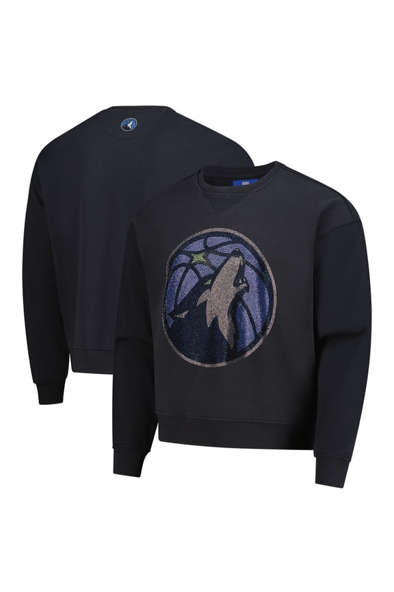 Unisex Terez Charcoal Minnesota Timberwolves Oversized Gemstone Logo Sweatshirt